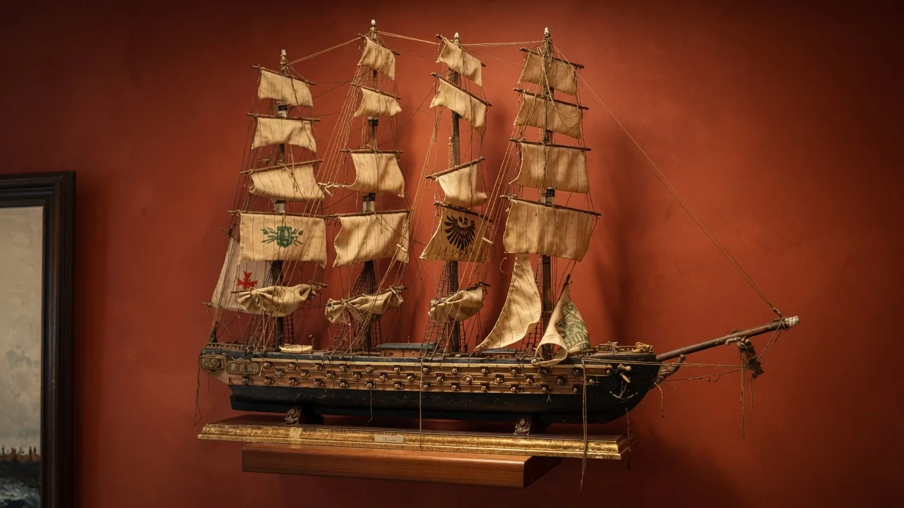 Maquette van een zeilschip